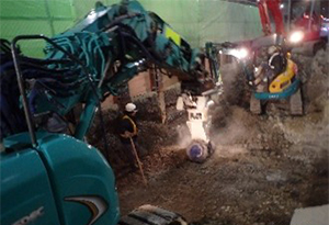 インバート掘削状況のイメージ画像