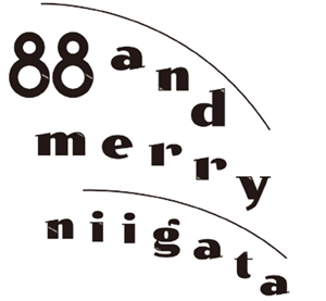 Image of the brand logo “88 and merry niigata” (Hachihachi and Merry Niigata)