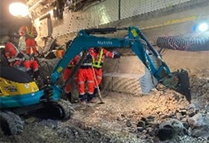 インバート掘削状況の写真