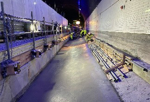 コンクリート打設完了状況の写真