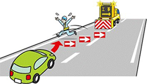 高速道路での工事規制内進入事故のイメージ画像2