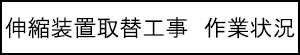 伸縮装置取替工事　作業状況のキャプションのイメージ画像