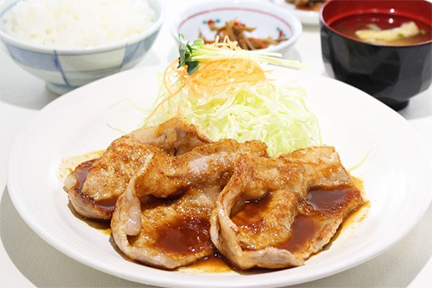 Photo of "Nasu Sangen Pork Loin Ginger Pork Set Meal (1,200 yen including tax)"