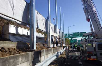 遮音壁工事作業状況のイメージ画像