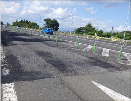 舗装損傷写真の写真