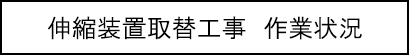 伸縮装置取替工事　作業状況のキャプションのイメージ画像