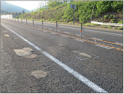 舗装損傷写真の写真