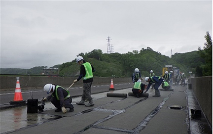 床版防水工事　例の写真