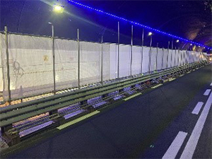 防護柵設置状況の写真