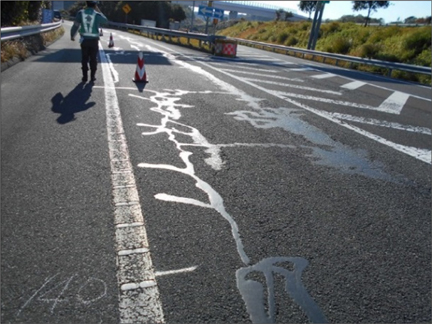 舗装損傷写真の写真