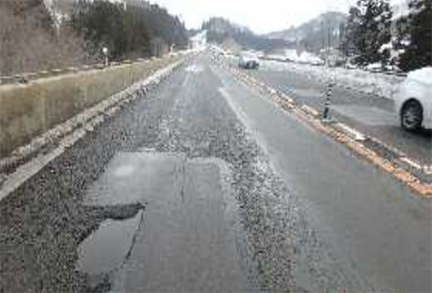 舗装損傷写真の写真