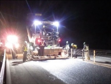 路面補修工事例の写真