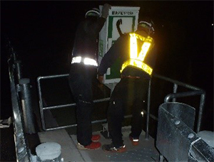 非常電話移設状況の写真