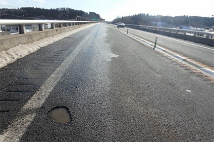舗装損傷写真の写真