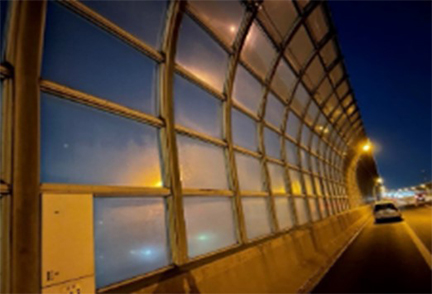 遮音壁劣化損傷状況の写真