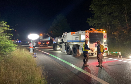 路面補修工事例の写真