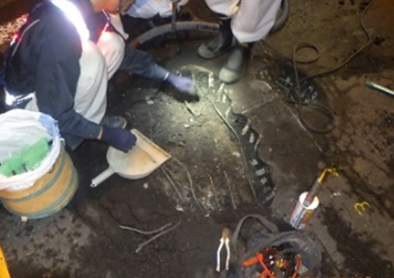 ロードヒーティング補修工事例の写真