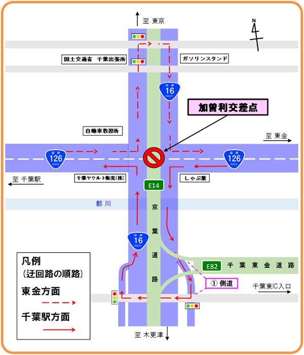 国道126号を走行する場合のイメージ画像
