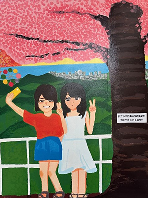 完成した絵画アートの写真