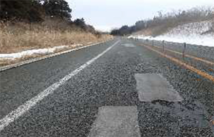 舗装損傷写真の写真