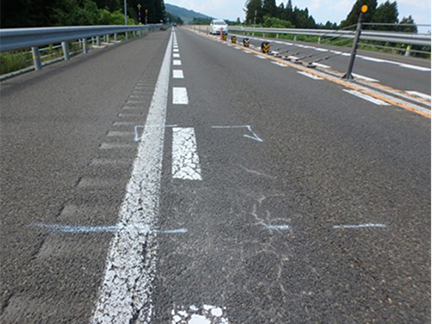 舗装損傷写真の写真