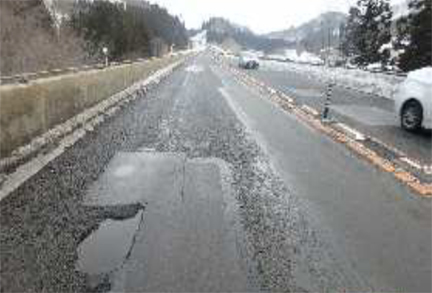 舗装損傷写真の写真