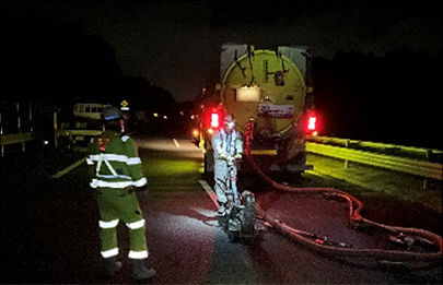 路面標示消去工　作業状況のイメージ画像