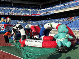 日産スタジアムのお子さま用ゴーカートの写真