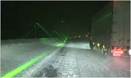 帯状ガイドライトの写真