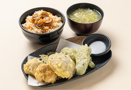 【北海道代表：帆立づくし定食】道央道　有珠山SA（上り線）の写真