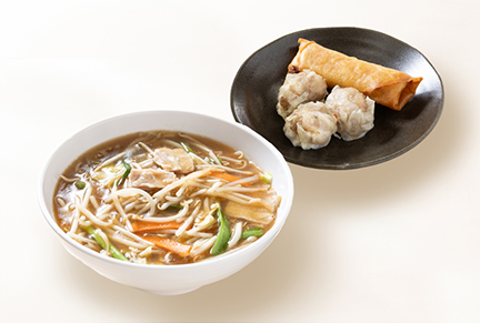 【神奈川県代表：サンマー麺（焼売・春巻）セット】第三京浜　都筑PA（上り線）の写真