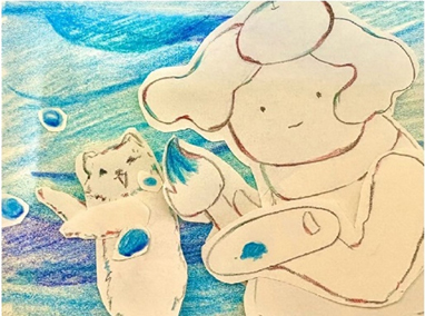 映像制作段階の絵コンテ（一部）の写真