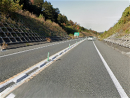 仮設落石防護柵設置前イメージのイメージ画像