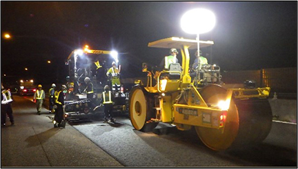 舗装補修工事　作業状況のイメージ画像