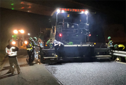 路面補修工事例の写真