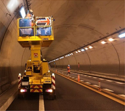 トンネル設備交換作業イメージのイメージ画像