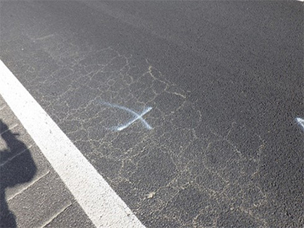 舗装損傷写真の写真
