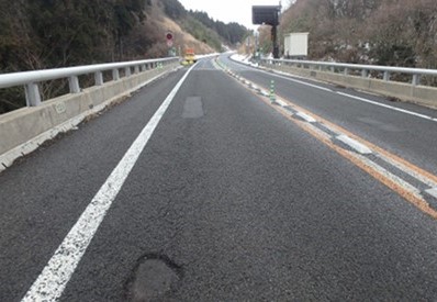 舗装損傷写真の写真