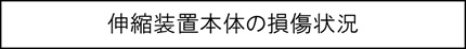 伸縮装置本体の損傷状況のキャプションのイメージ画像