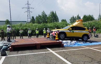 道路段差復旧訓練後の走行確認のイメージ画像