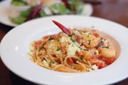 地元産食材を使ったパスタの写真