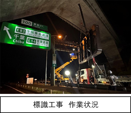 標識工事　作業状況のイメージ画像