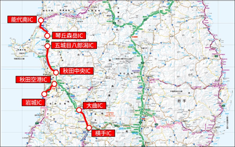 通行止め区間（全体図）のイメージ画像