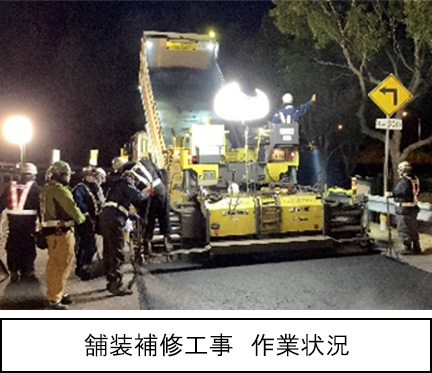 舗装補修工事　作業状況のイメージ画像