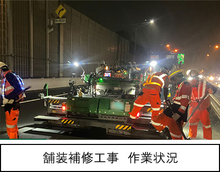 舗装補修工事　作業状況のイメージ画像