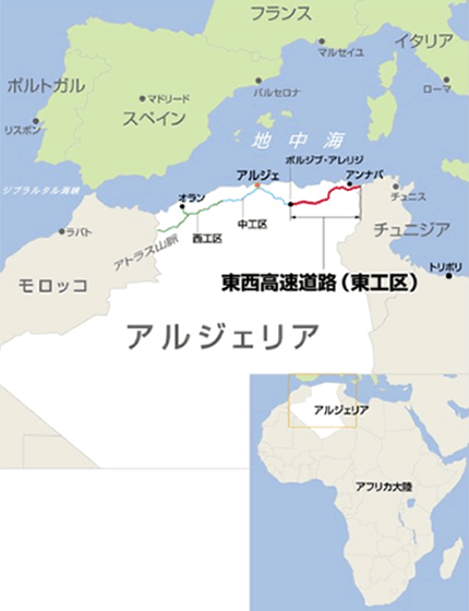 東西高速道路位置図のイメージ画像