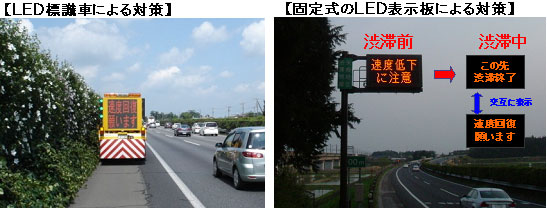 LED標識車による対策 固定式のLED表示板による対策のイメージ画像