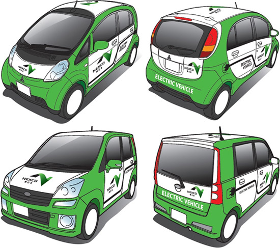 三菱自動車i-MiEV、富士重工業プラグインステラのイメージ画像