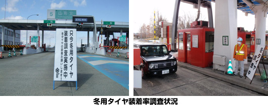 冬用タイヤ装着率調査状況のイメージ画像