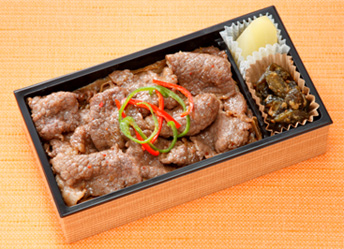 岩手县黑毛和牛便当的图像图像